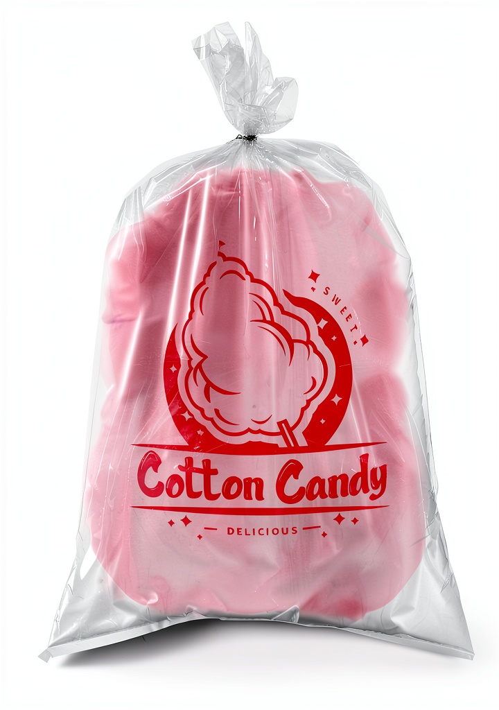 Nagpew cotton candy bags displayed at a carnival booth