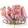 Geyee Cotton Candy Bags Clear Plastic with Twist Ties-4