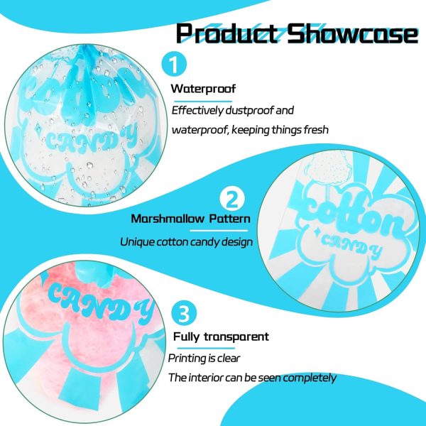 GraceKit Cotton Candy Bags Durable OPP Material Bulk-2