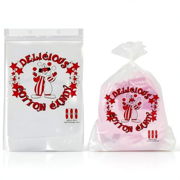 Clown Cotton Candy Bags Perfectware 100ct Concession-0