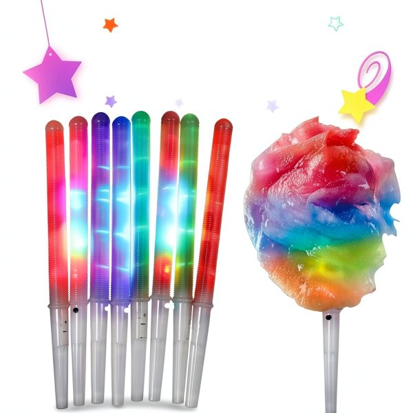 Aqur2020 LED Glowing Sticks Marshmallow Cotton Candy-5