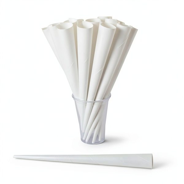 Obelys White Cotton Candy Cones Durable Food Safe 200 Pack-3