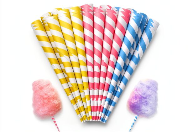 Cotton Candy Cones Food Grade Paper 60PCS PC-60 Concession-0