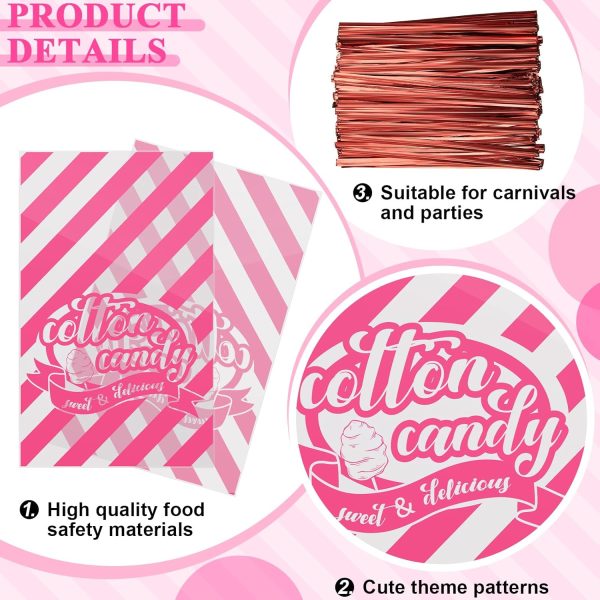 Zhanmai Cotton Candy Bags OPP Material Ties Concession-3