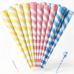 Cotton Candy Cones Food Grade Paper 60PCS Colorful Party-0
