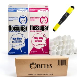 Obelys Cotton Candy Floss Dual Flavor Concession Supplies-0