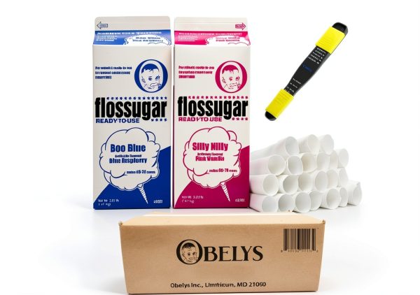 Obelys Cotton Candy Floss Dual Flavor Concession Supplies-0