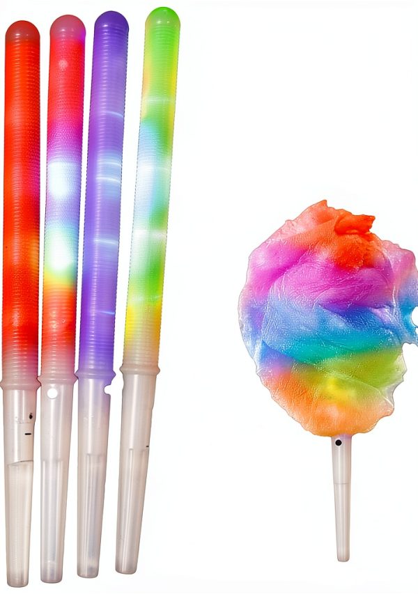 Aqur2020 LED Glowing Sticks Marshmallow Cotton Candy-0
