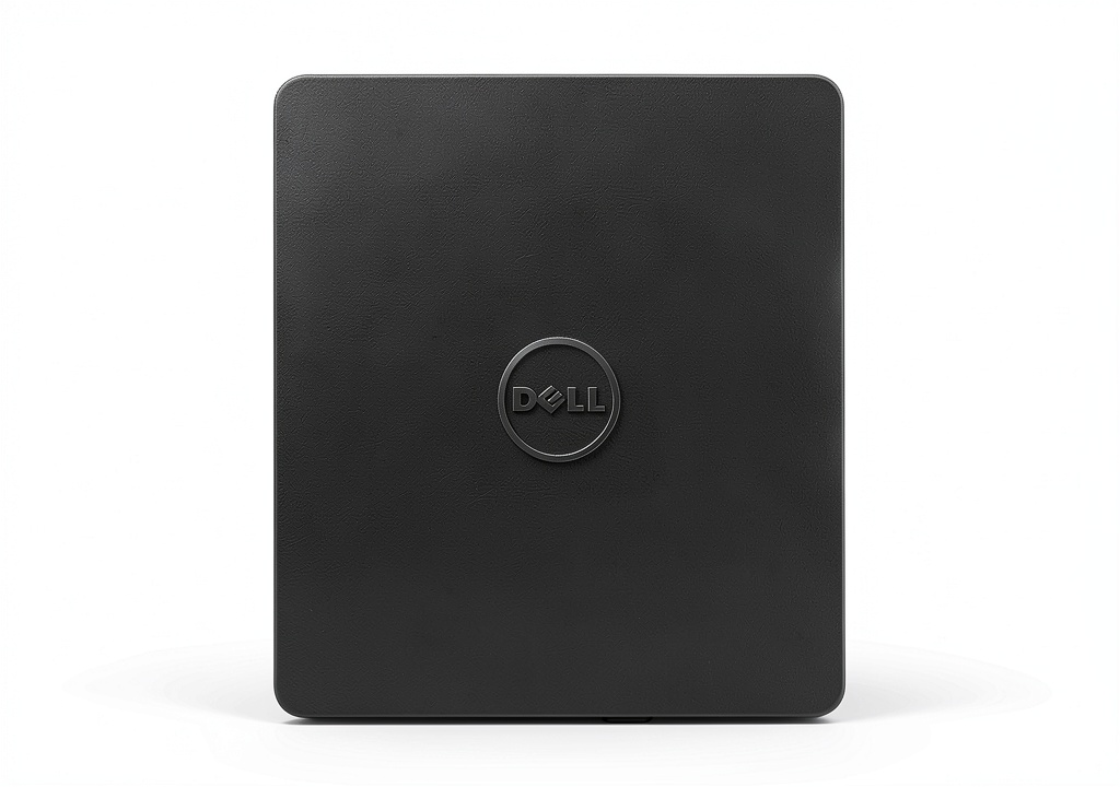 Dell DW316 external DVD drive placed on a modern office desk