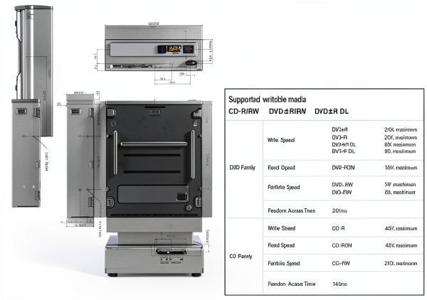 Optiarc AD-5290S Internal CD DVD Drive PC-6