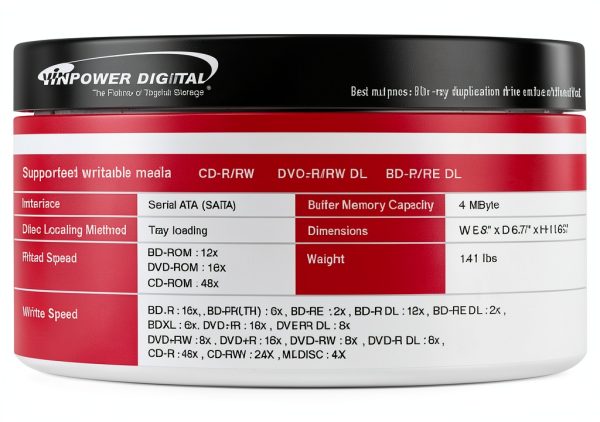 Vinpower Digital WH16NS58DUP Enhanced Blu-ray Duplication Drive for PC-5