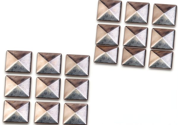 COHEALI Pyramid Flatback Studs 200pcs Silver Rivet for DIY Fashion-8