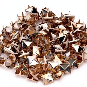 9mm Rivets Pyramid Shaped Punk Rivet Stud 100pcs Silver Fastener-0