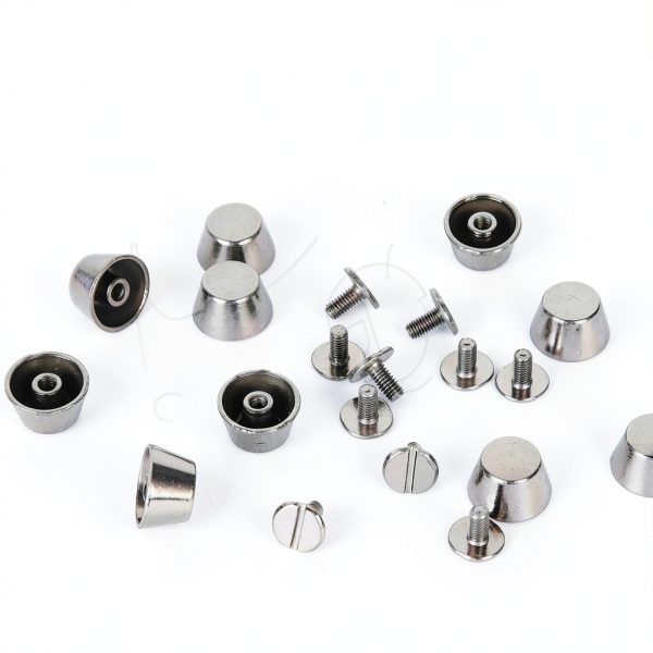 30 Pcs Metal Flat Head Stud Leather Screws Screw Back Rivets for Leather Handbag Spikes Luggage Foot Nails Rivets Bottom DIY Leather Craft-4