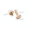 Brass Flat Head Button Stud Screws 10sets OSALADI Chicago Rivets-1