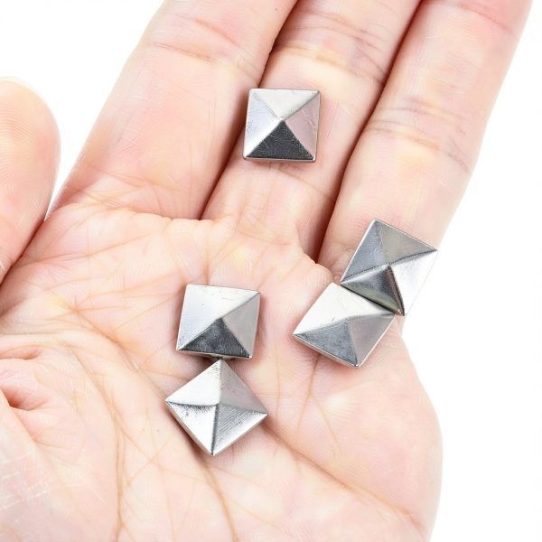 COHEALI Pyramid Flatback Studs 200pcs Silver Rivet for DIY Fashion-2