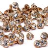 7mm White Crystal Rhinestone Metal Rivets - Generic 100pcs Accessories-2