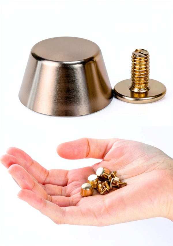 30 Pcs Metal Flat Head Stud Leather Screws Screw Back Rivets for Leather Handbag Spikes Luggage Foot Nails Rivets Bottom DIY Leather Craft-1