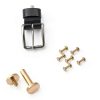 Brass Flat Head Button Stud Screws 10sets OSALADI Chicago Rivets-2