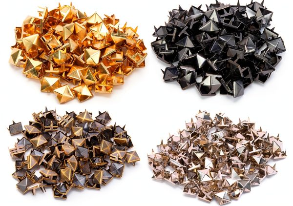 9mm Rivets Pyramid Shaped Punk Rivet Stud 100pcs Silver Fastener-8