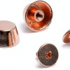 HUAXIUZH 8pcs Screw Back Rivets Studs Metal Bucket Shape Nail Stud for Garment Leather Craft Belt Wallet Decoration Parts (Rose Gold)-0