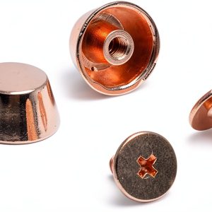 HUAXIUZH 8pcs Screw Back Rivets Studs Metal Bucket Shape Nail Stud for Garment Leather Craft Belt Wallet Decoration Parts (Rose Gold)-0