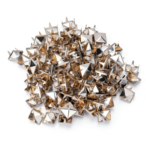 9mm Rivets Pyramid Shaped Punk Rivet Stud 100pcs Silver Fastener-6