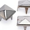 9mm Rivets Pyramid Shaped Punk Rivet Stud 100pcs Silver Fastener-1