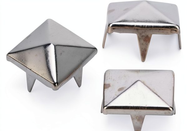9mm Rivets Pyramid Shaped Punk Rivet Stud 100pcs Silver Fastener-1