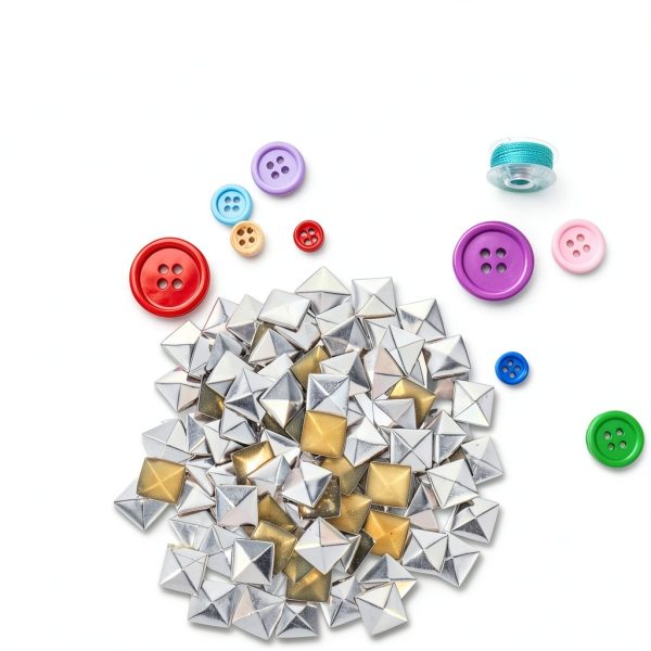 COHEALI Pyramid Flatback Studs 200pcs Silver Rivet for DIY Fashion-6