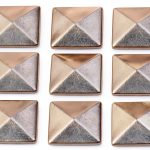 COHEALI Pyramid Flatback Studs 200pcs Silver Rivet for DIY Fashion-0