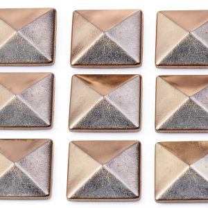 COHEALI Pyramid Flatback Studs 200pcs Silver Rivet for DIY Fashion-0