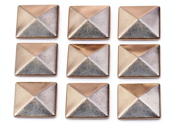 COHEALI Pyramid Flatback Studs 200pcs Silver Rivet for DIY Fashion-0
