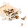 30 Pcs Metal Flat Head Stud Leather Screws Screw Back Rivets for Leather Handbag Spikes Luggage Foot Nails Rivets Bottom DIY Leather Craft-5