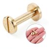 Brass Flat Head Button Stud Screws 10sets OSALADI Chicago Rivets-7
