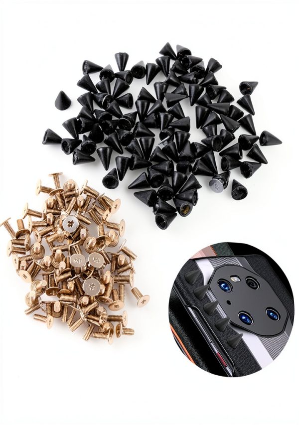 Metal Screwback Rivets for DIY Projects Studded Phone Case Screws Punk-5