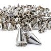 Silver Cone Studs DIY 10pcs Metal Punk Screw Rivets for Shoes & Bags-3