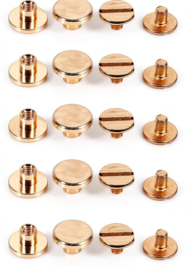 Solid Brass Button DIY 5/6mm & 5/8mm Studs for Luggage, Shoes, Hats-3
