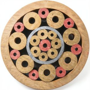 90mm x 6mm B6 Pattern Brass Mosaic Pin for Knife Handles Hallmers-0