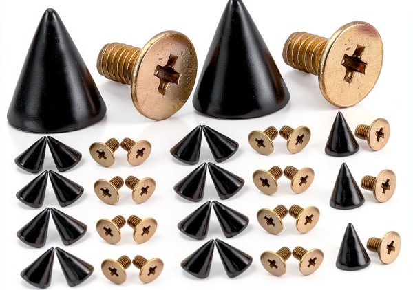 Metal Screwback Rivets for DIY Projects Studded Phone Case Screws Punk-0
