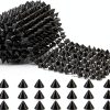 1 Yard Plastic Black Spikes Meyeyaia Rivet Studs for DIY Clothing-0