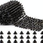 1 Yard Plastic Black Spikes Meyeyaia Rivet Studs for DIY Clothing-0