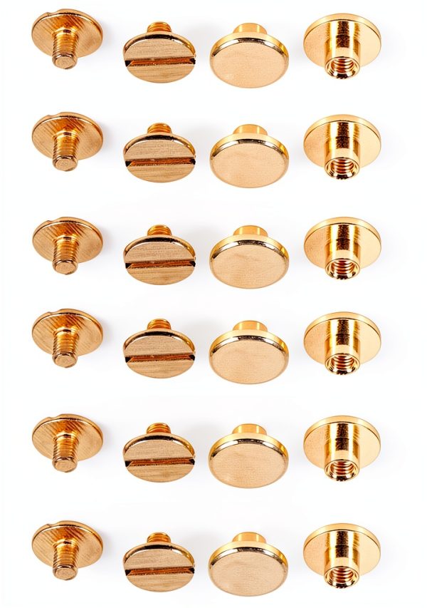 Solid Brass Button DIY 5/6mm & 5/8mm Studs for Luggage, Shoes, Hats-5