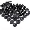 1 Yard Plastic Black Spikes Meyeyaia Rivet Studs for DIY Clothing-2