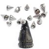 Silver Cone Studs DIY 10pcs Metal Punk Screw Rivets for Shoes & Bags-2