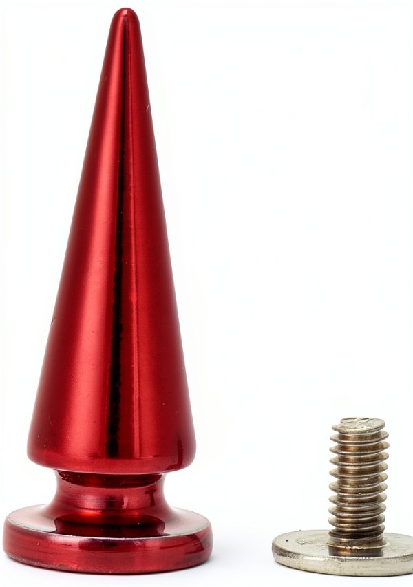 Metal Rivet Set 10x26mm Red Studs with Screws DIY Leather-6