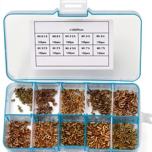 Through Hole Rivets Nazada 1000pcs Assortment M0.9-M1.7 Rivet Studs-0