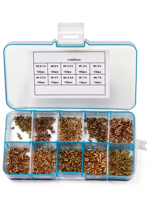 Through Hole Rivets Nazada 1000pcs Assortment M0.9-M1.7 Rivet Studs-0