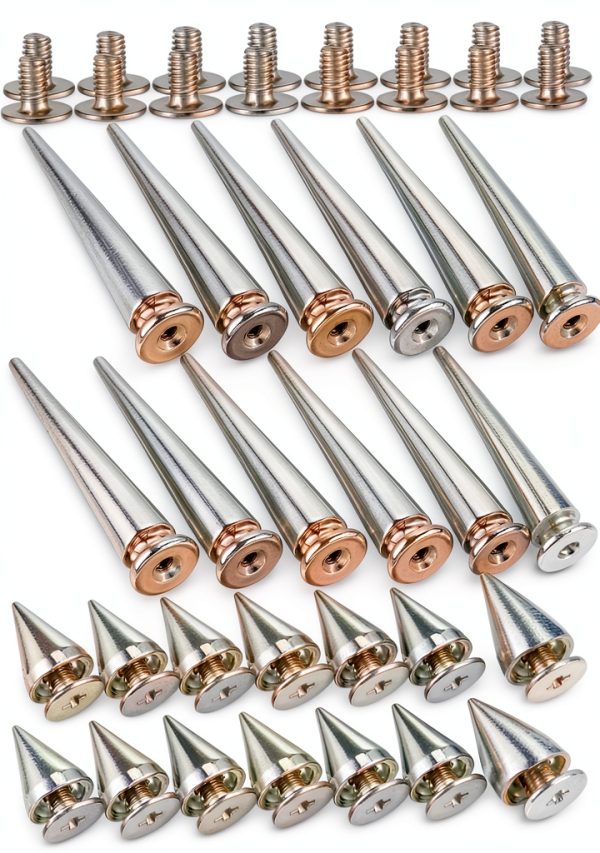 Craft Rivet Punk Studs Spikes for Clothing – Heavy Metal Sharp Design-0