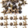 Bronze Star Studs 50 Set Garosa 14mm Chicago Screw Rivet for Apparel-1